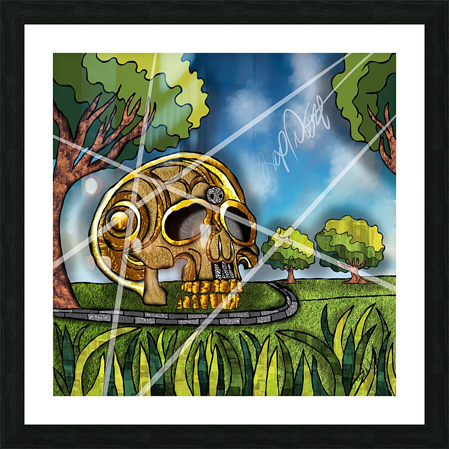 SKULL N DA PARK Picture Frame print