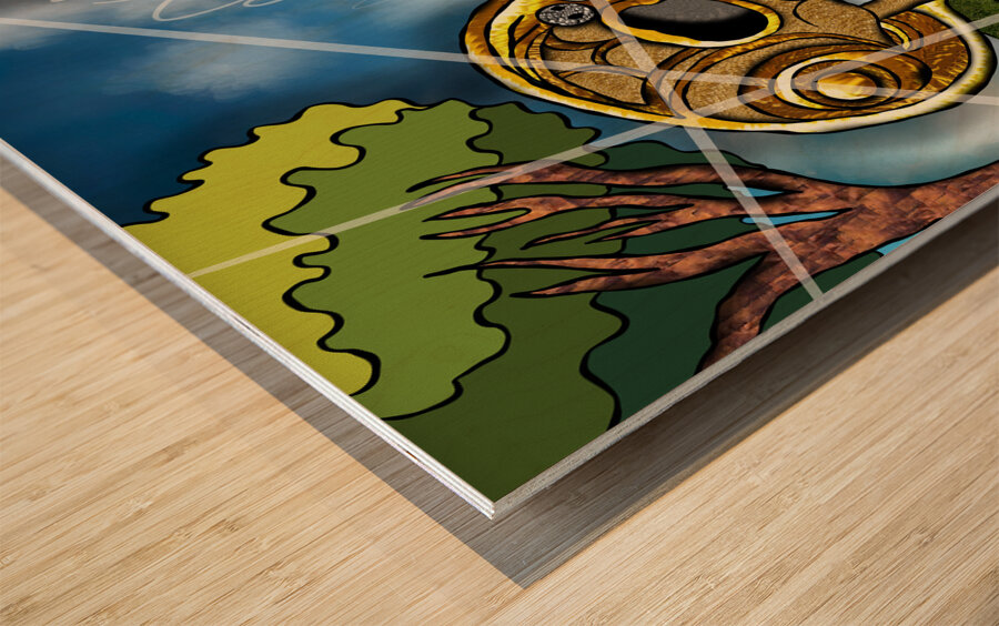 SKULL N DA PARK Wood print