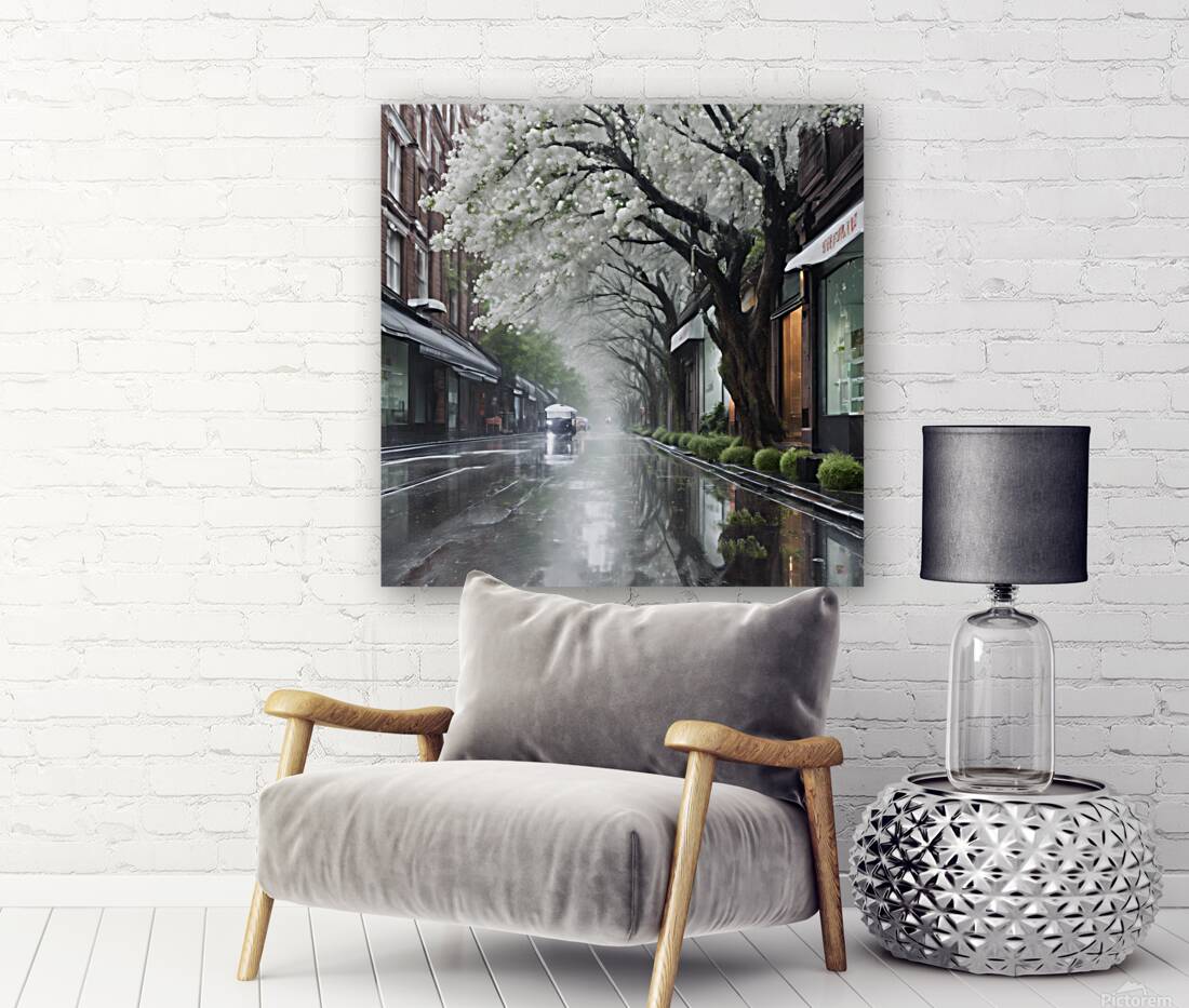 Flowering street trees-Acrylic Prints Reproduction
