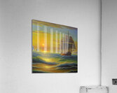Sailing into Serenity: Sunset Seascape Wall Art Acrylic Print