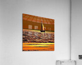 Tranquil Voyage: Sunset Sailboat Wall Art Acrylic Print