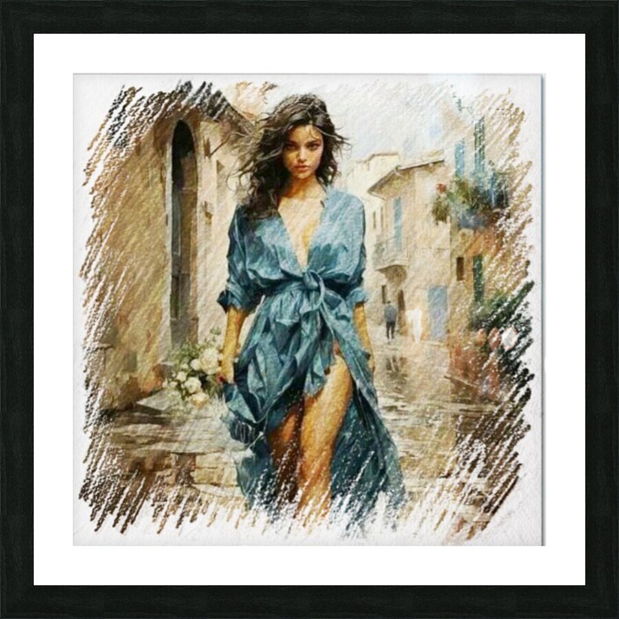 Enchanting Elegance in the Old City Picture Frame print