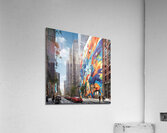 mural stretching across several city blocks Acrylic Print