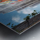 mural stretching across several city blocks Metal print