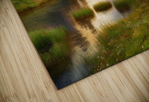 large-scale landscape painting  Samir hosny puzzle