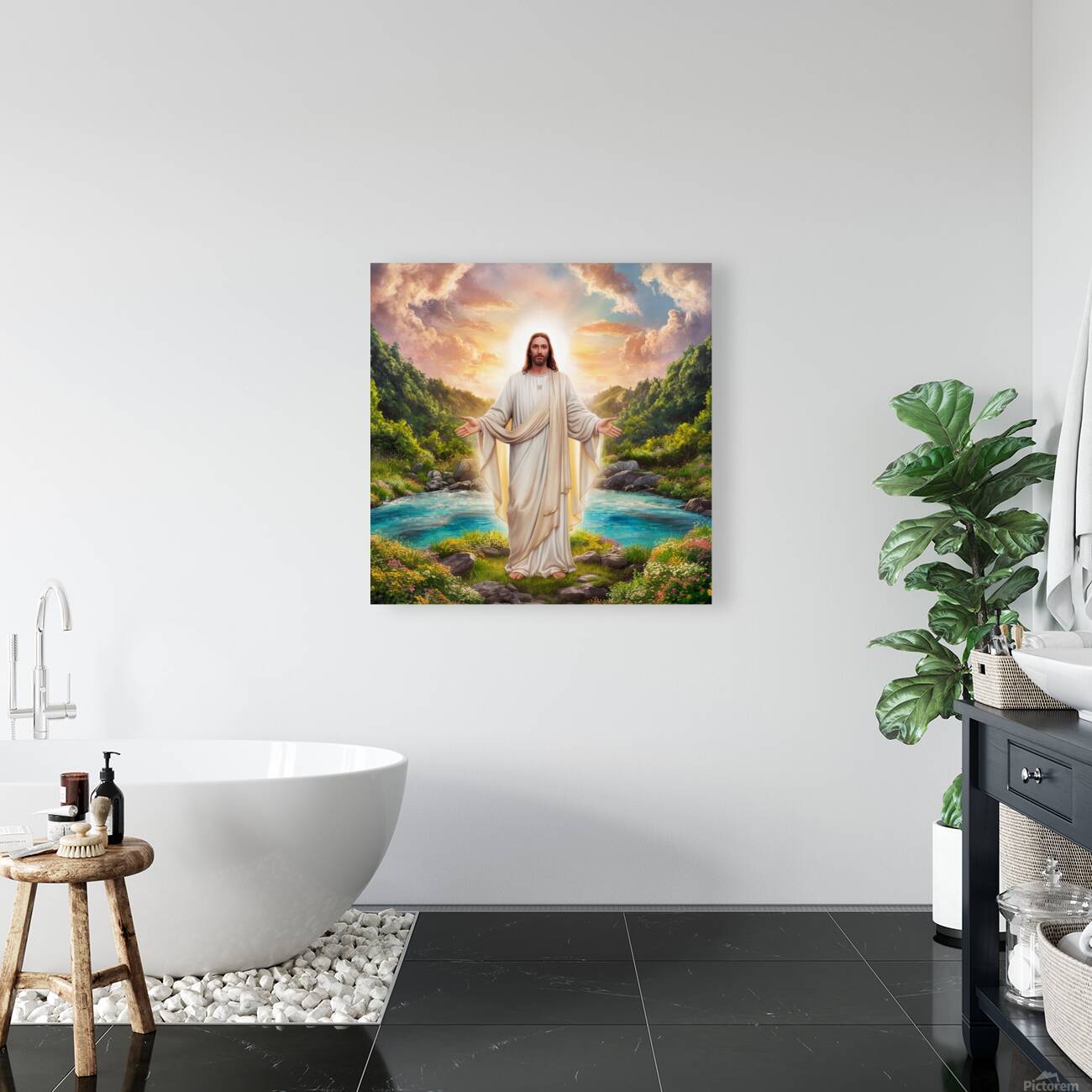 a stunning 8k digital artwork of jesus christ sta Reproduction