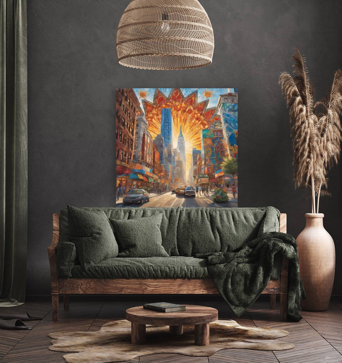 depicts a mosaic of cultures histories and dreams intertwined. Reproduction