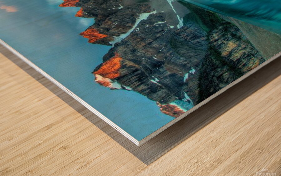 Nature Photo: Blue Sea Wood print