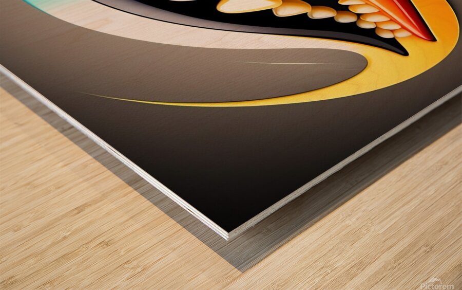 Teeth and man Wood print