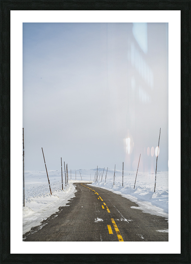 Winter Road Picture Frame print