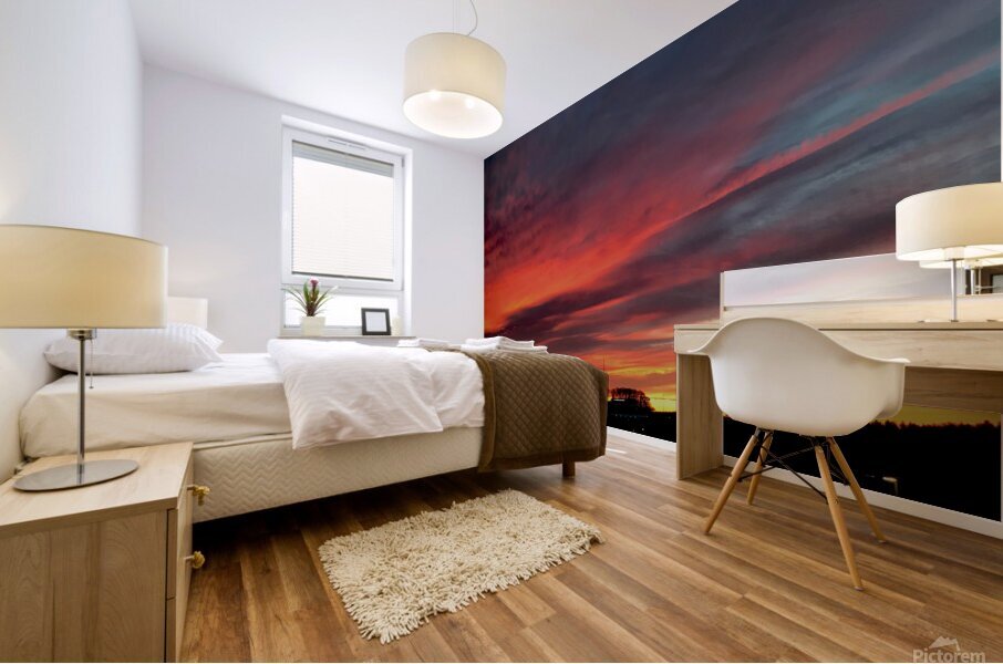 North Carolina Sunset Mural print