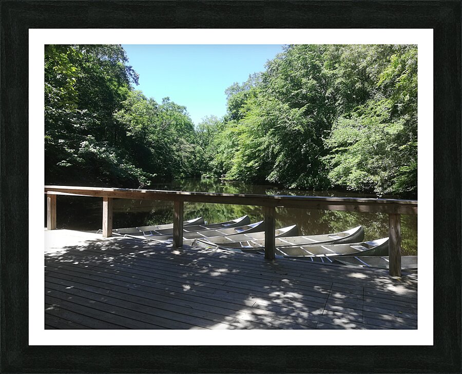 Canoe Dock Picture Frame print