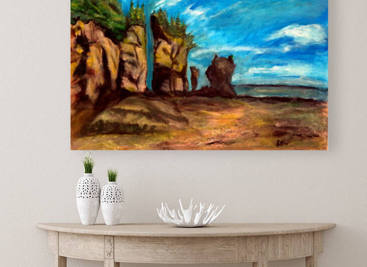 hopewell rocks bay of fundy new brunswick canada  by WINDHAVEN CREATIONS 