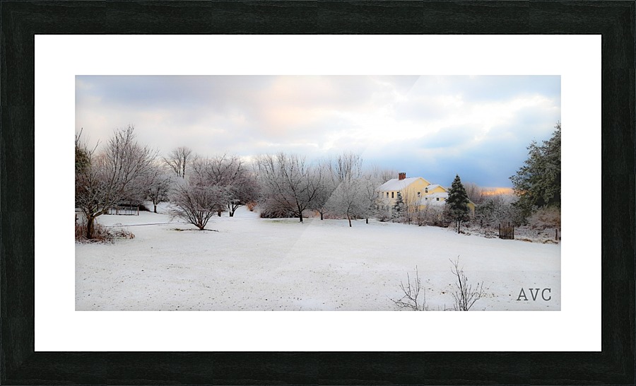 Winter Cottage Picture Frame print