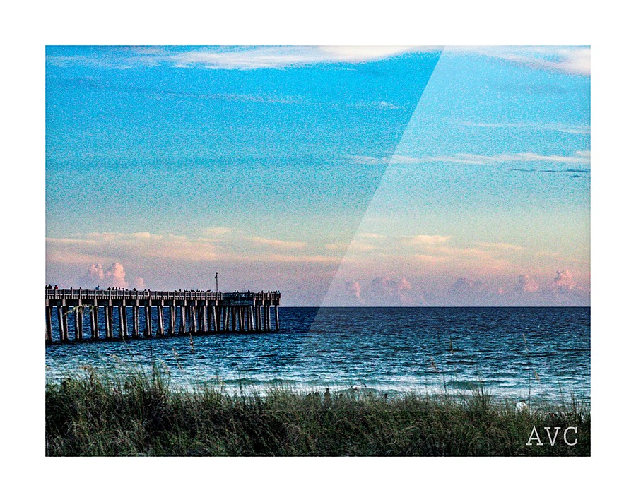 Sunset Beach Picture Frame print