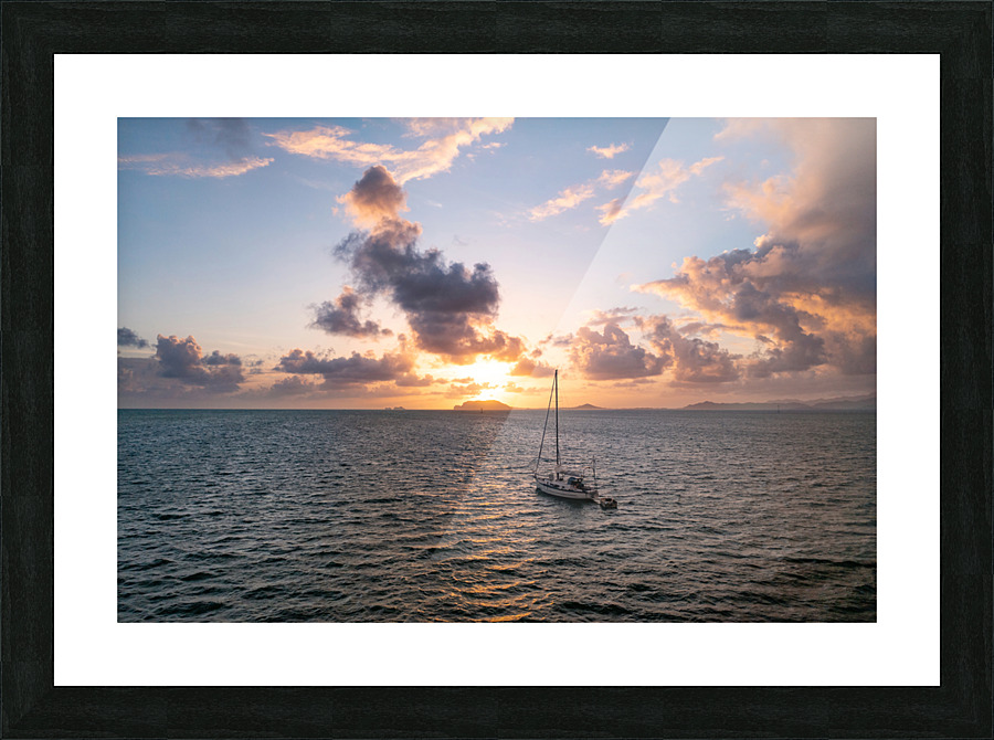 Boating Sunset Picture Frame print