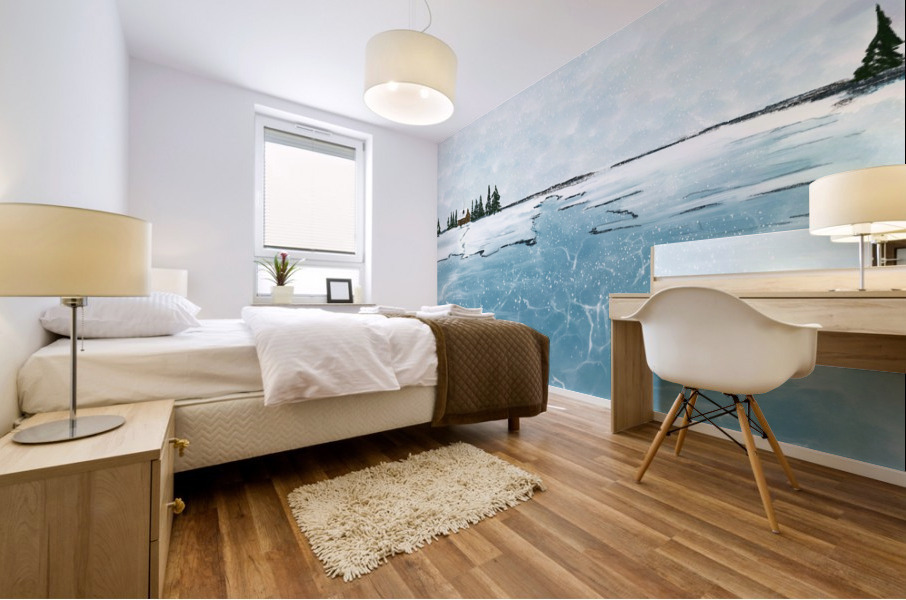 Paysage dhiver Mural print