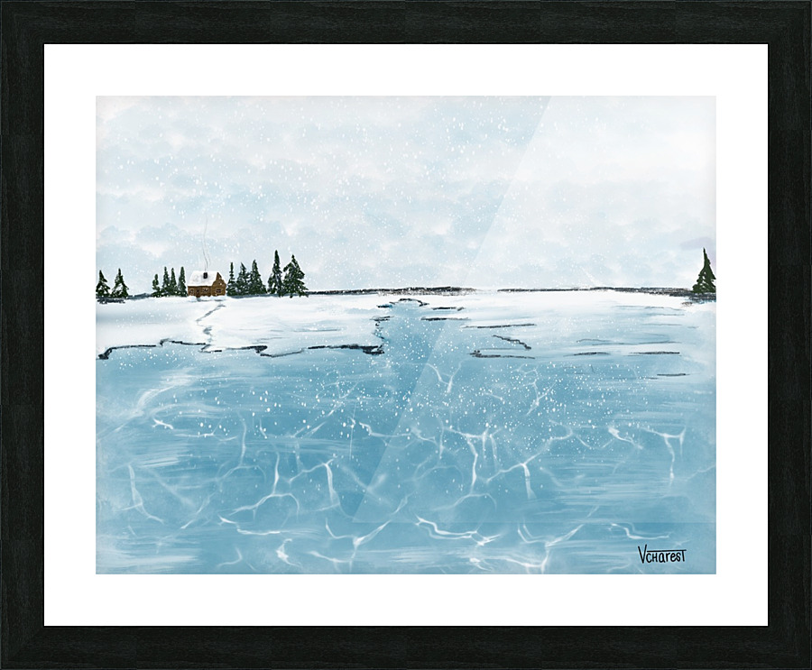 Paysage dhiver Picture Frame print