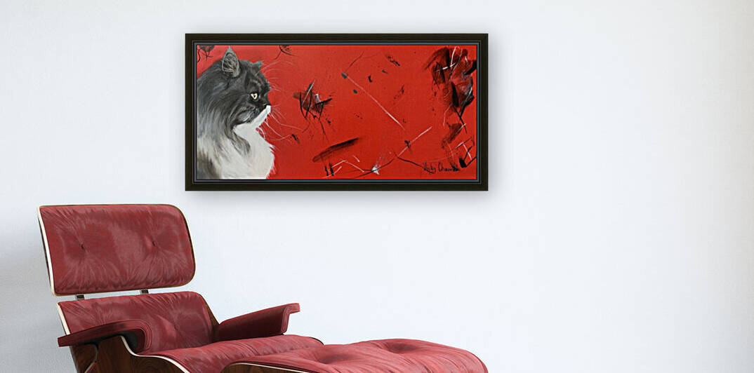 Chat gris  by Vicky Charest