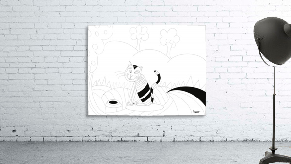 Chat abstrait Wall Preview