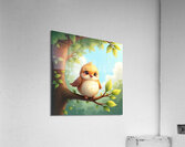 Flux Dev Draw a cute little bird with soft feathe Acrylic Print
