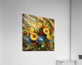 Bright yellow tulips and Gerbera Acrylic Print