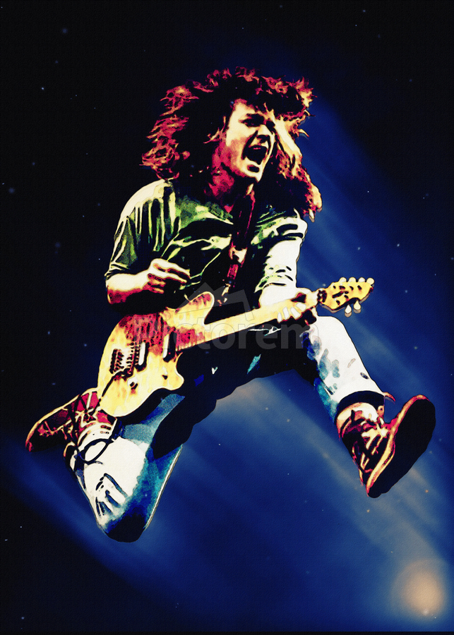 Edward Lodewijk van Halen jump in Concert by Gunawan Rb Wall Art