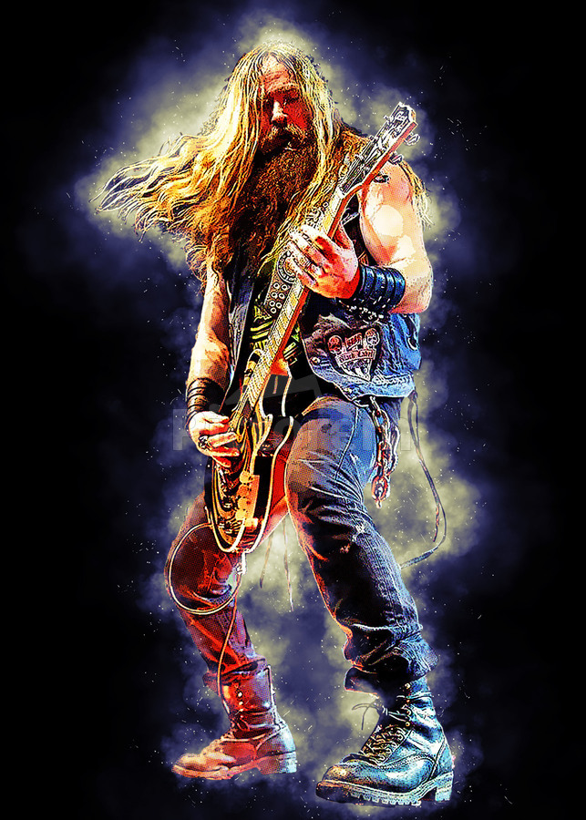 Zakk Wylde s Black Label Society by Gunawan Rb Wall Art