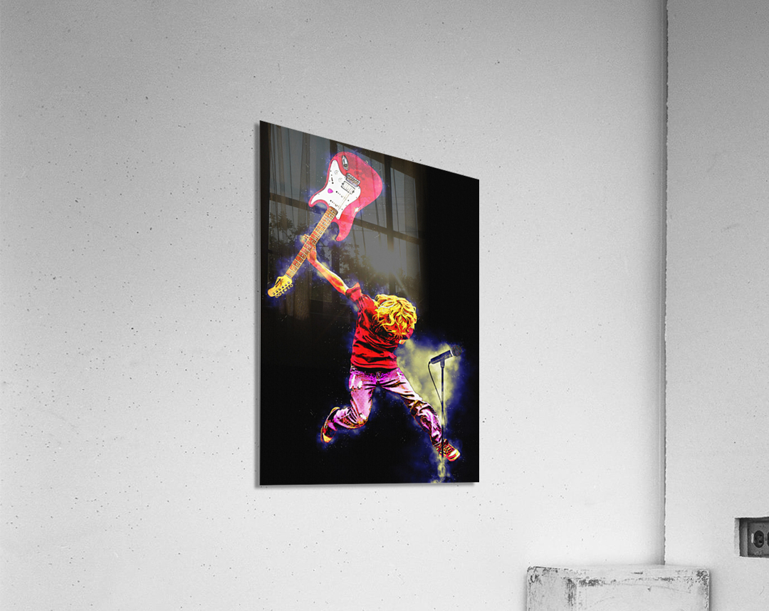 Kurt Cobain Jump by Gunawan Rb Wall Art