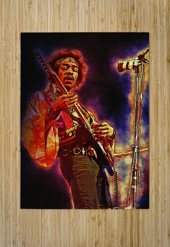 Spirit of Jimi Hendrix in Concert by Gunawan Rb Wall Art