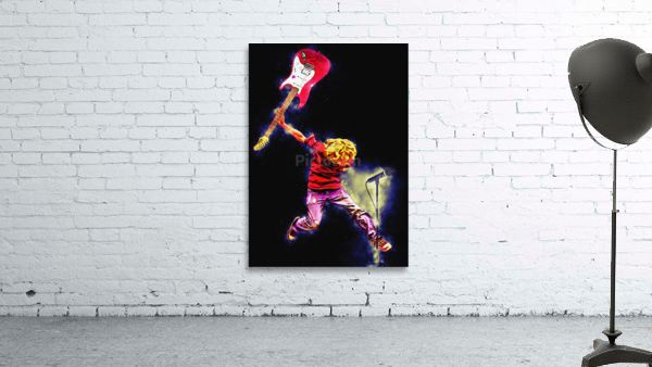 Kurt Cobain Jump by Gunawan Rb Wall Art