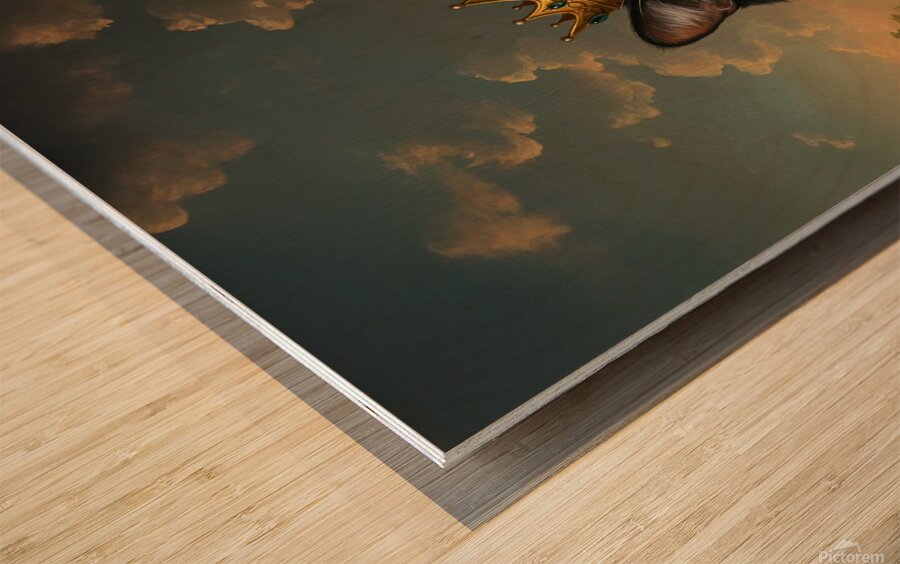 Queen Black and White Cat Wood print