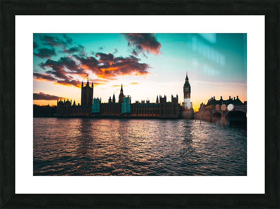 Westminster Sunset Picture Frame print