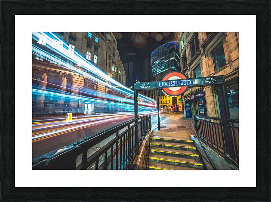 Tube whoosh Picture Frame print