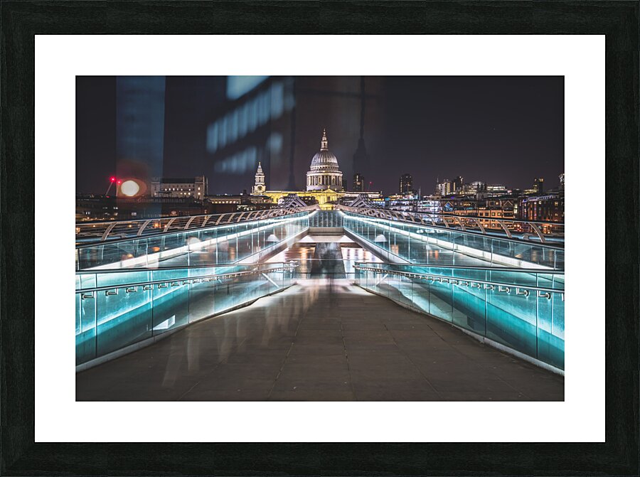 Ghosts on Millennium Bridge Picture Frame print