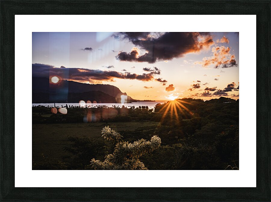Hanalei Sunset Picture Frame print