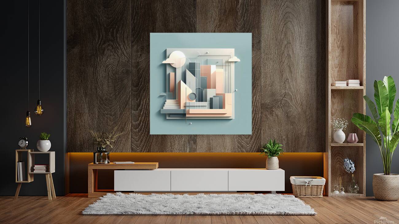 Pastel Architectural 3D Scene   Reproduction