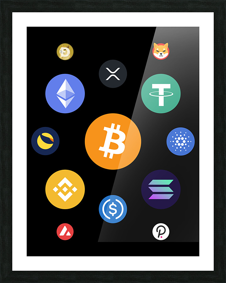 CryptoCoins Picture Frame print