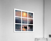 BLURRED MOON    9 PANEL WINDOW FRAMED Acrylic Print