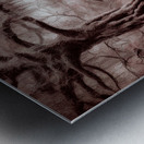 EVIL LIVES HERE.  WIDESCREEN SEPIA  Metal print