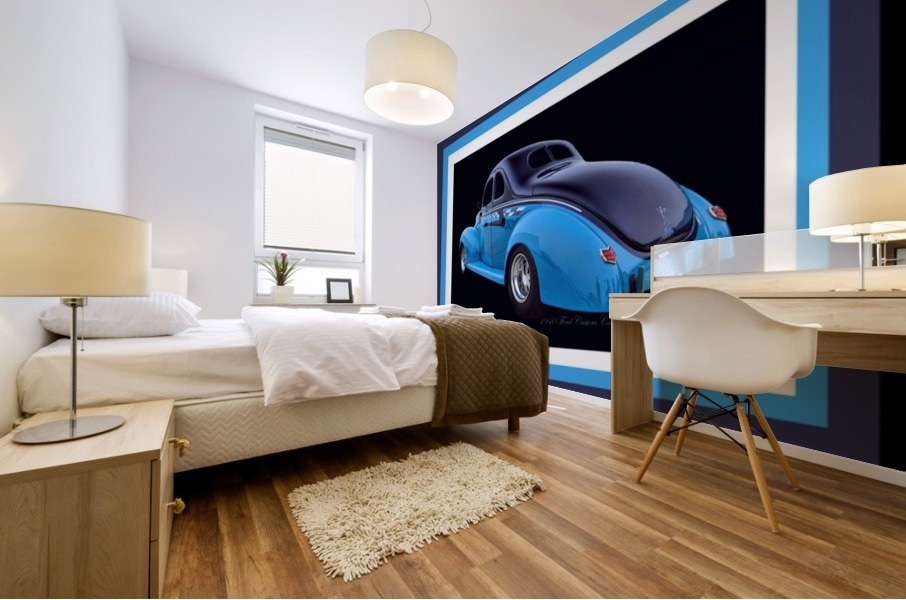 1940 Ford Custom Coupe - HDR - Triple  Matted Mural print
