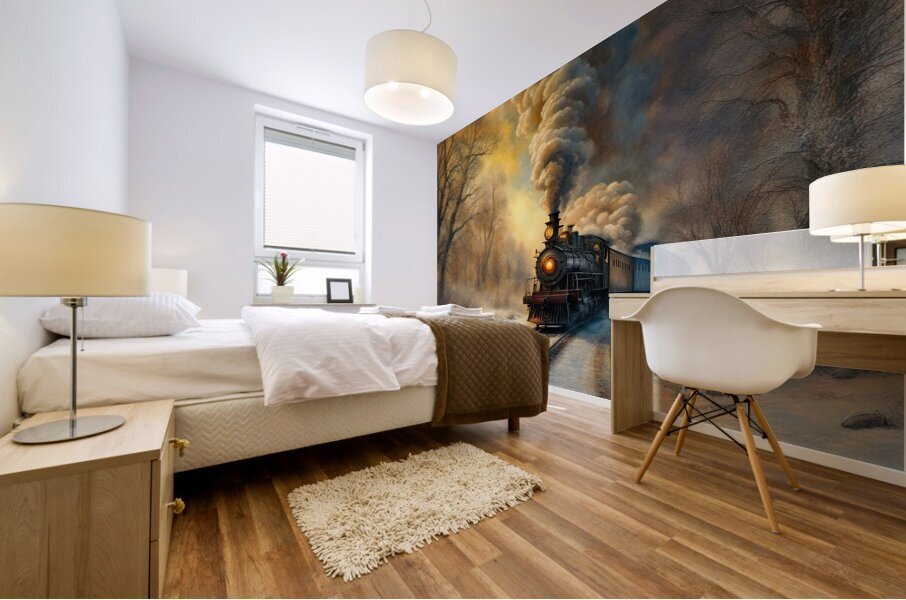 COMIN DOWN THE TRACK Mural print