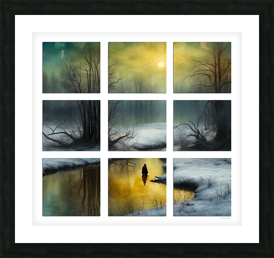 BITTER COLD CROSSING Picture Frame print