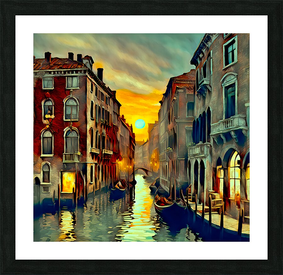 DREAMING OF VENICE......VELVET ABSTRACT Picture Frame print