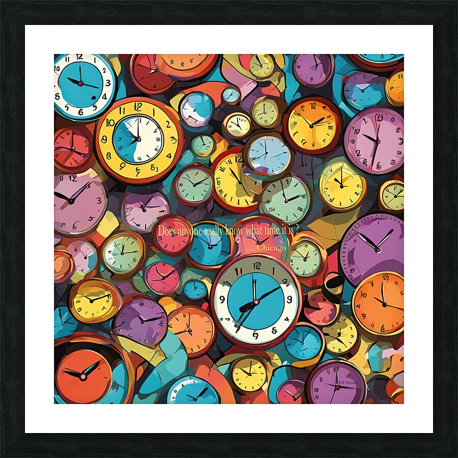 DOES ANYONE REALLY KNOW WHAT TIME IT IS   Picture Frame print