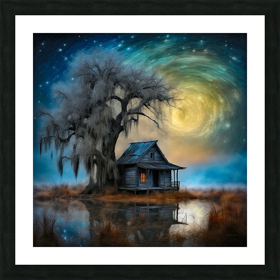 MOON & STARS Picture Frame print