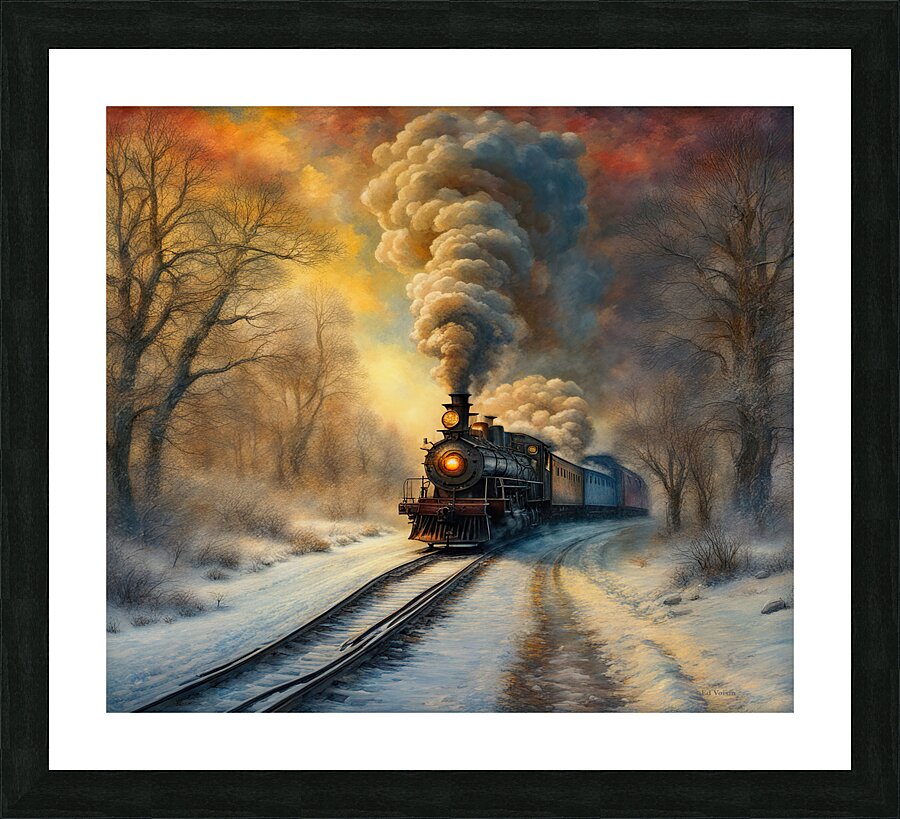 COMIN DOWN THE TRACK Picture Frame print