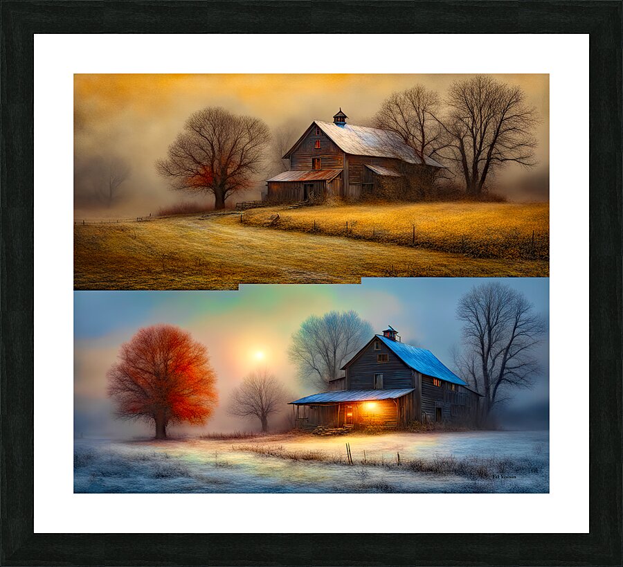 COUNTRY FARMS Picture Frame print