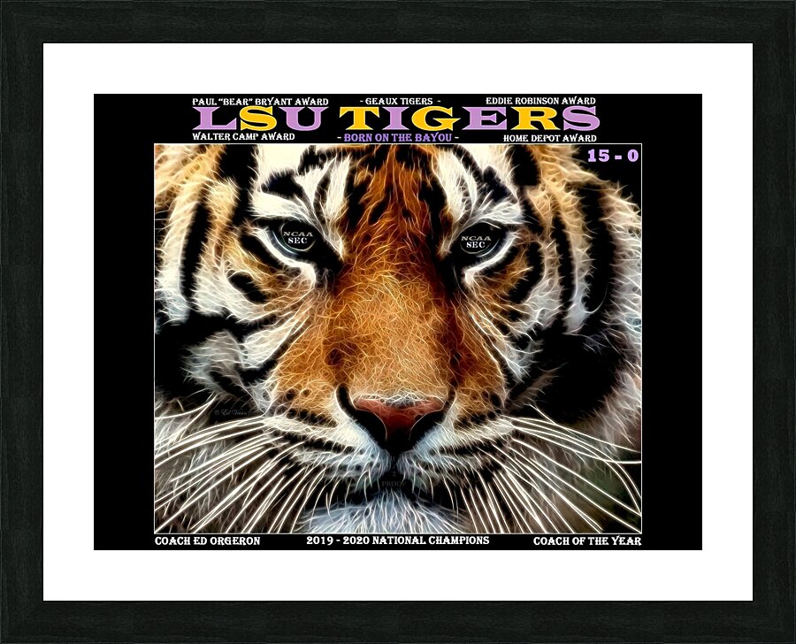 2019 NATIONAL CHAMPIONS  COACH O Picture Frame print