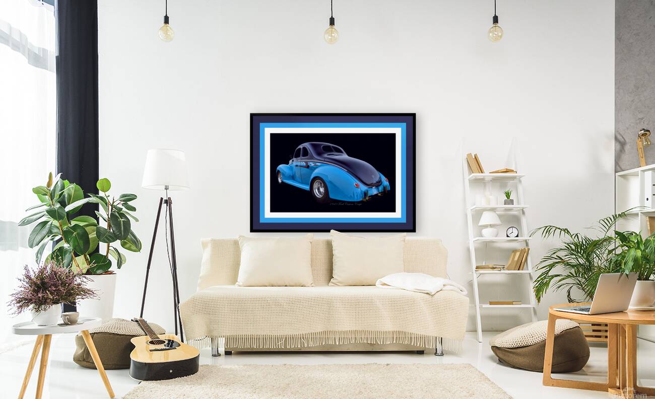 1940 Ford Custom Coupe - HDR - Triple  Matted Reproduction